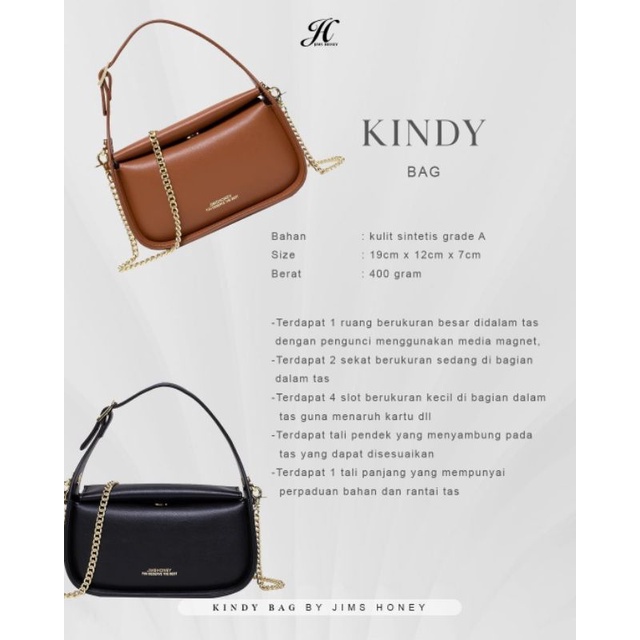 Kindy bag tas selempang wanita jims honey free box exclusive realpic cod official store