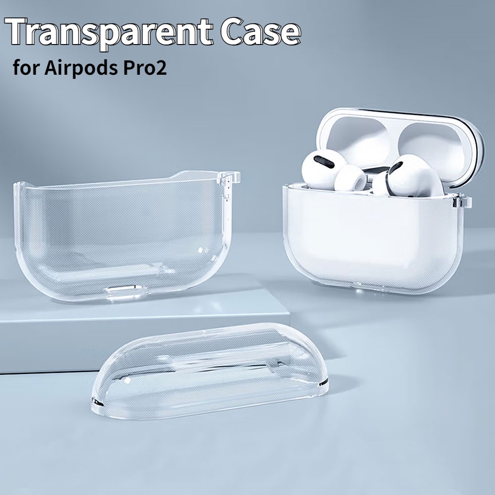 Soft Case TPU Transparan Cover Proteksi Headset Bluetooth Anti Kotor / Gores Untuk Iphone / Airpods Pro 2