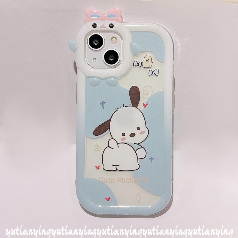 Oppo A17 A95 A96 A54 A76 A74 A16 A53 A15 A12 A57 A55 A16K A5s A16E A7 A3s A52 A17K A31 A5 A9 A16s A92 A94 A36 A33 Reno 75 5F Winnie the Pooh Lucu Pochacco Bow Little Monster Case Tempat Kotak Makan