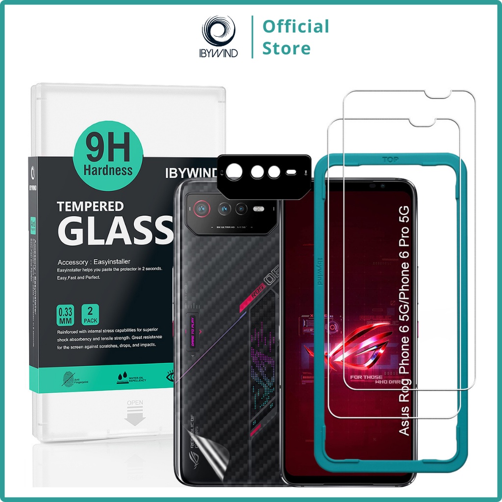 Tempered Glass Ibywind untuk Asus Rog Phone 6 5G/Phone 6 Pro 5G dengan Easy Installer