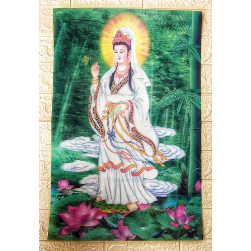 Poster 3D Dewa Dewi Budha Dewi Kwan Im Wall Deco