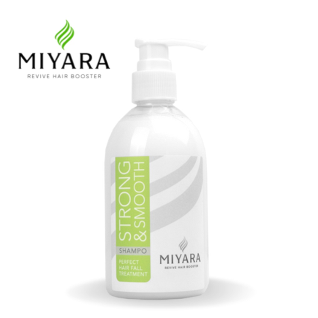 Miyara Shampoo Strong and Smooth Perfect Hair Fall Treatment Shampo Perawatan Penumbuh Rambut Rontok Botak Alami Masa Kini Anti Ketombe Bpom 250 ML