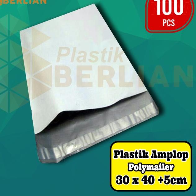

Plastik Amplop Packaging Polymailer Polybag 30x40 isi 100 White
