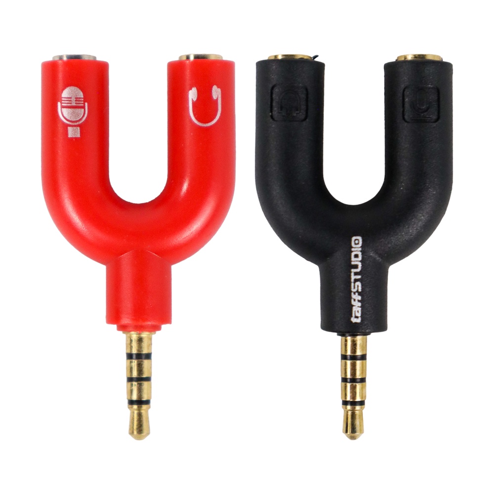 TaffSTUDIO Splitter Audio Shape U 3.5mm ke Headphone &amp; Mic - OMSK20RE