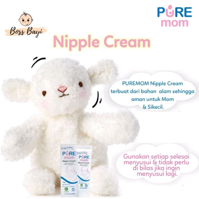 PURE MOM - Nipple Cream / Krim untuk melembabkan,melindungi puting