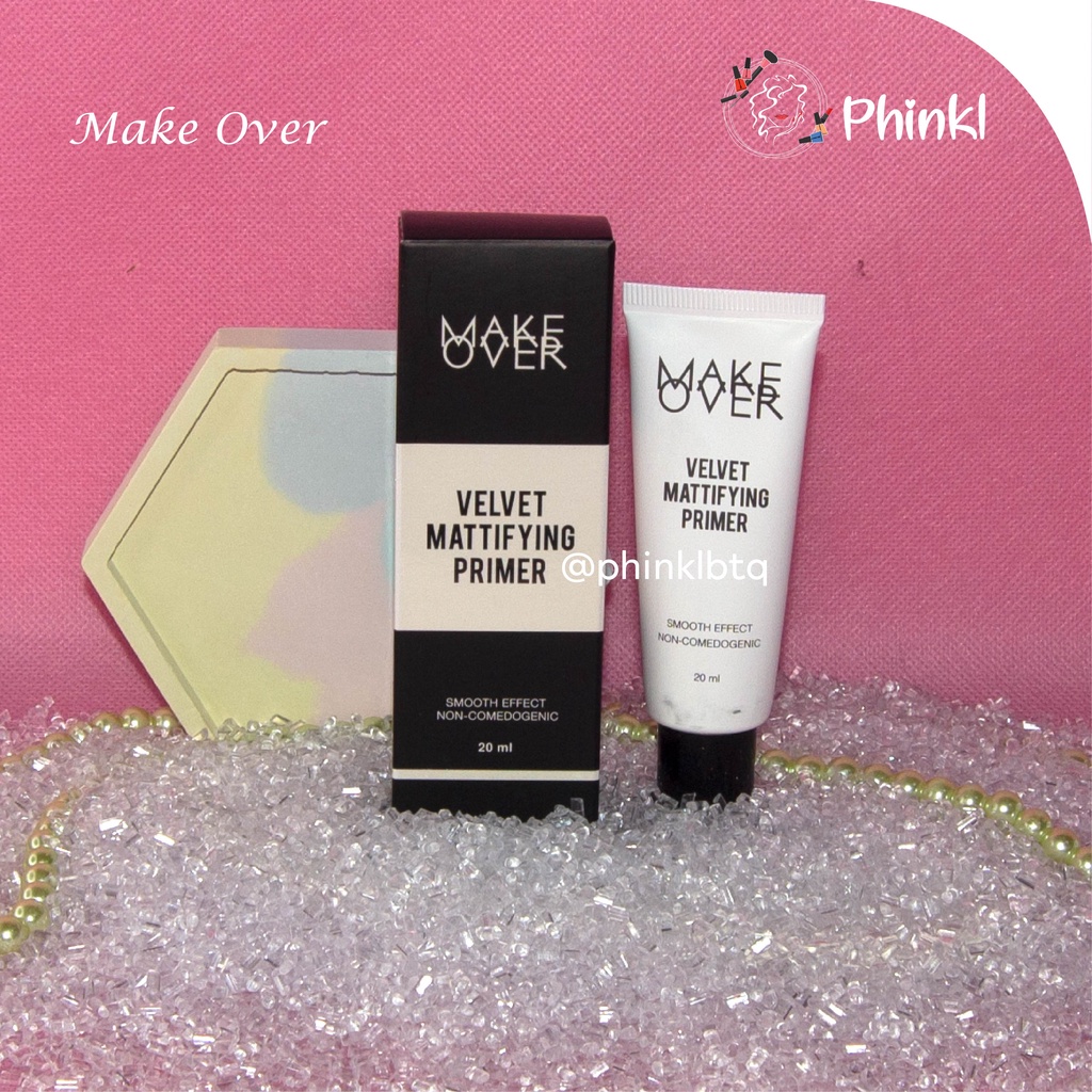 `ღ´ PHINKL `ღ´ 🅼🅰🅺🅴 🅾🆅🅴🆁 Make over mattifying velvet primer sebelum bedak foundation melembutkan