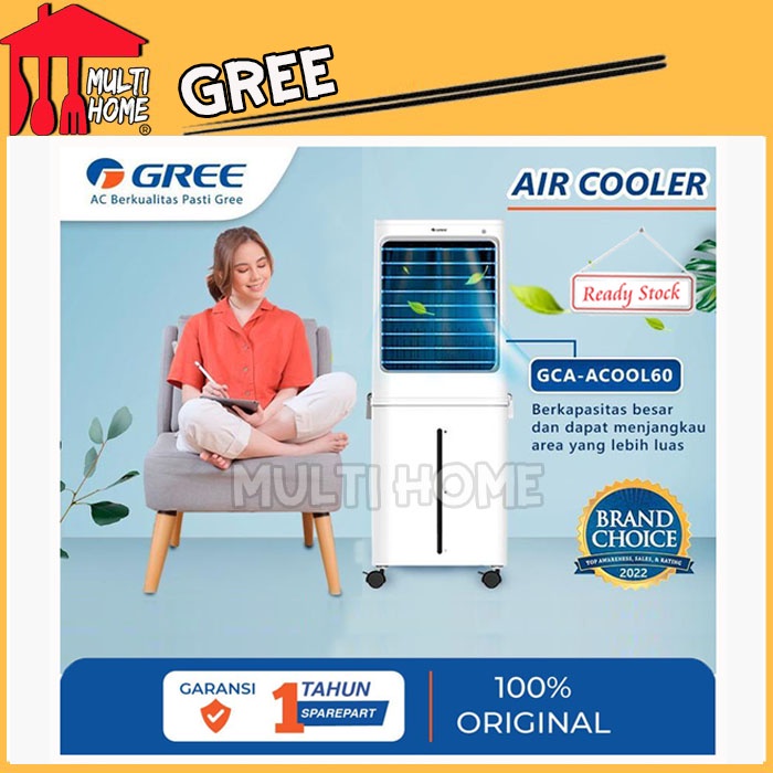 Air Cooler GREE Kapasitas 60 L - Penyejuk &amp; Humidifier - GCA-ACOOL60