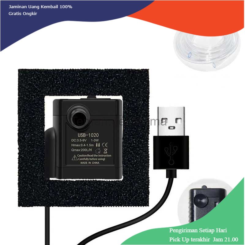 TD-PR2 Leewince Pompa Air Mini USB Brushless Submersible Aquarium 5V - 1020