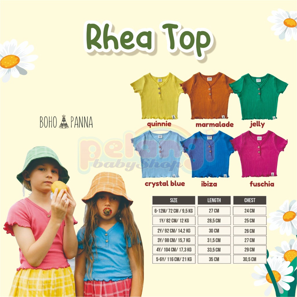 BOHOPANNA | BOHO BABY | BOHO PANNA - RHEA TOP - ATASAN ANAK PEREMPUAN