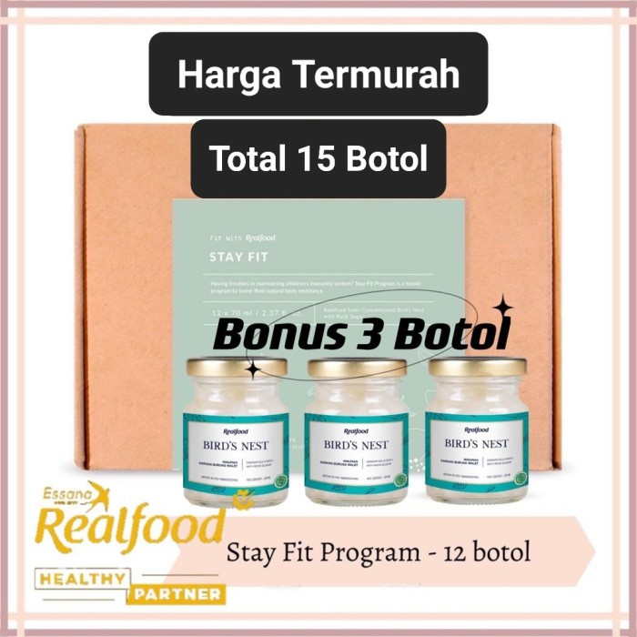 

Tokopratiwiw - Realfood Stayfit ( P.12 Jar ) Minuman Sarang Burung Walet