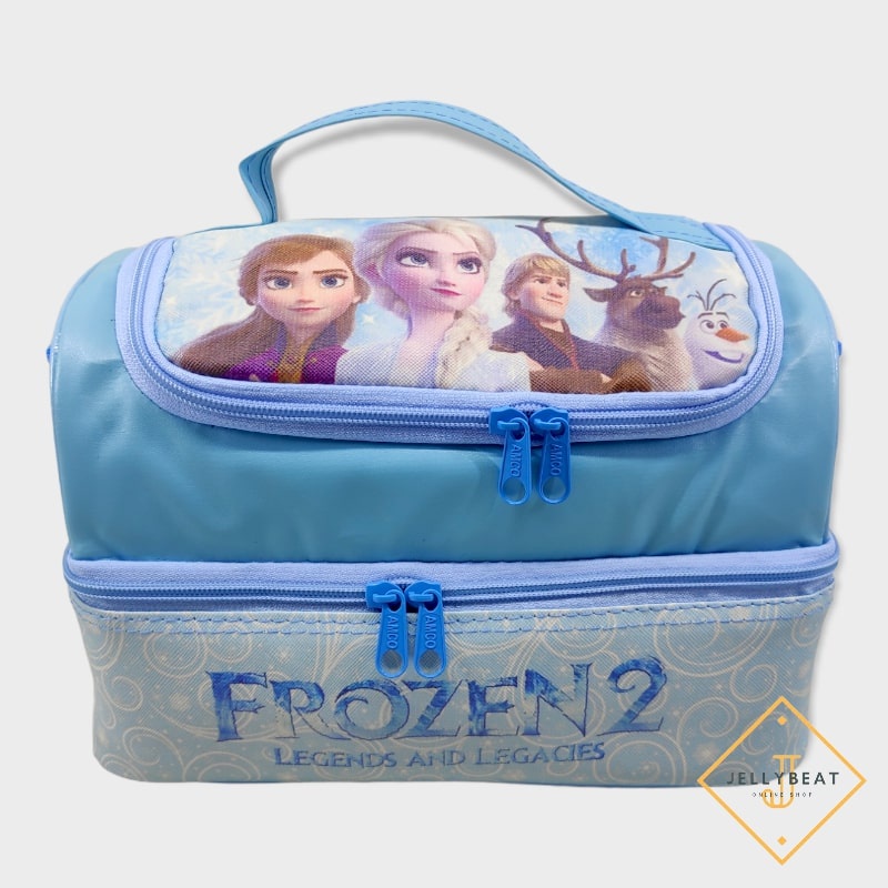 Tas Susun MOTIF Frozen Biru /Tas Slempang Smiggle /Lunch Bag Susun