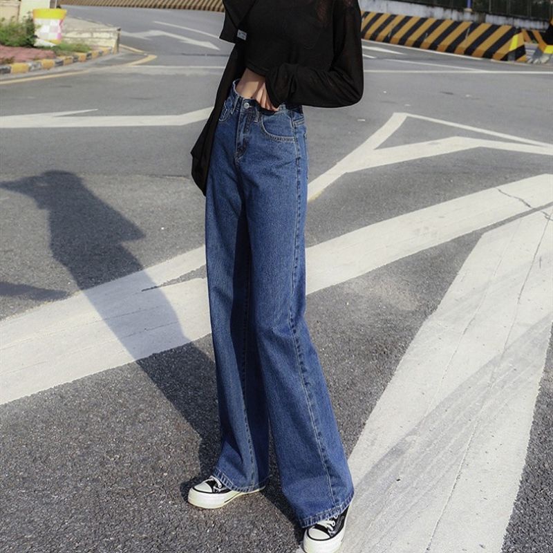 Highwaist Jeans Loose Basic Korea Jumbo - Kulot Jeana Loose Panjang