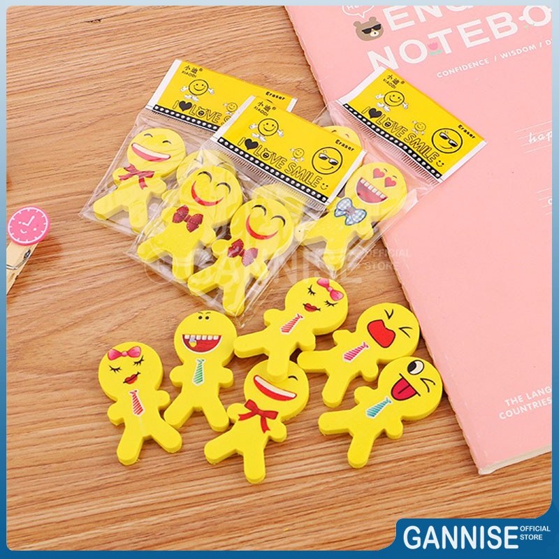 

Gannise Penghapus Penhapus Pensil Pencil Emoji Smile Karakter Stationary Stationery Alat Tulis Sekolah Kantor Souvenir Lucu Dan Unik GN-ST0015