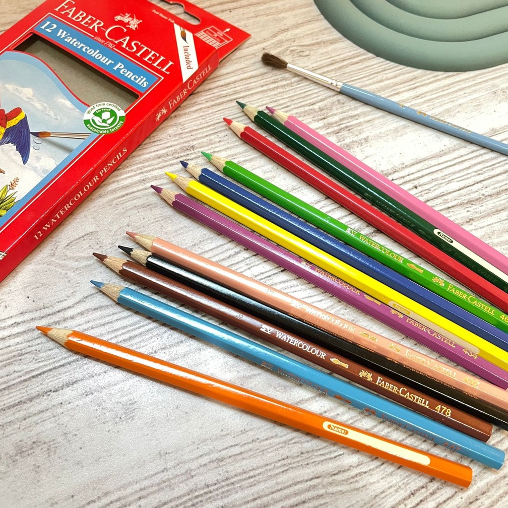 PENSIL WARNA FABER CASTELL ISI 12 PCS LENGKAP ALAT TULIS BEST QUALITY COLOUR PENCIL PERLENGKAPAN SEKOLAH DAN KANTOR TERLENGKAP BISA GROSIR DAN COD