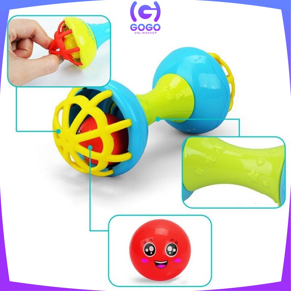 GOGO-M11 Mainan Bayi Rattle Stick Bunyi Kerincingan Baby Soft Teether Gigitan Bayi BPA Free