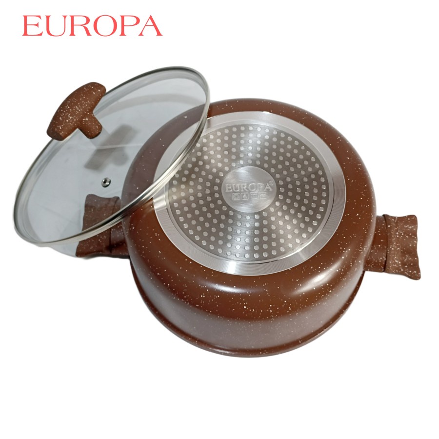 Casserole Anti Lengket Red Dot 180 Europa Coating Marbel Diameter 22Cm
