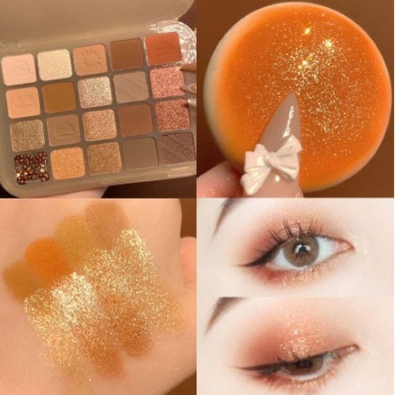 Jual DIKALU COCO VENUS Korean Eyeshadow Palette 20 Colour Warna Kombinasi Chestnut Glitter Matte