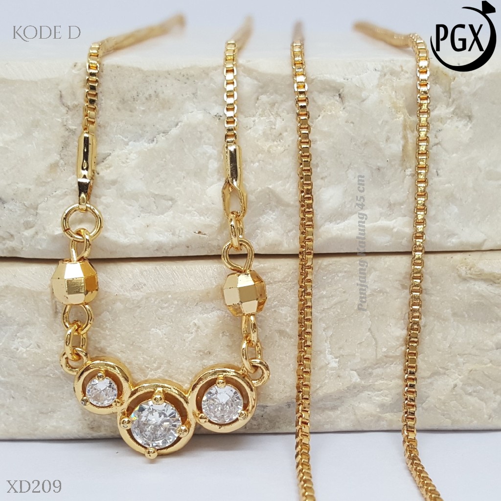 PGX Kalung Wanita Xuping Perhiasan Lapis Emas Aksesoris Fashion Premium - XD208