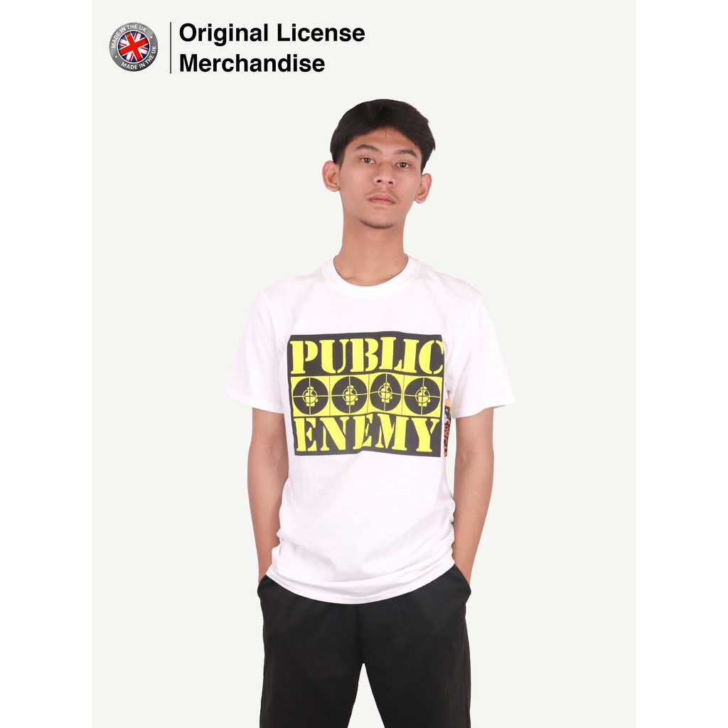Kaos Baju Short Sleeve Pria Wanita Dewasa Casual Cotton Import Motif Sablon PUBLIC ENEMY Original Pu