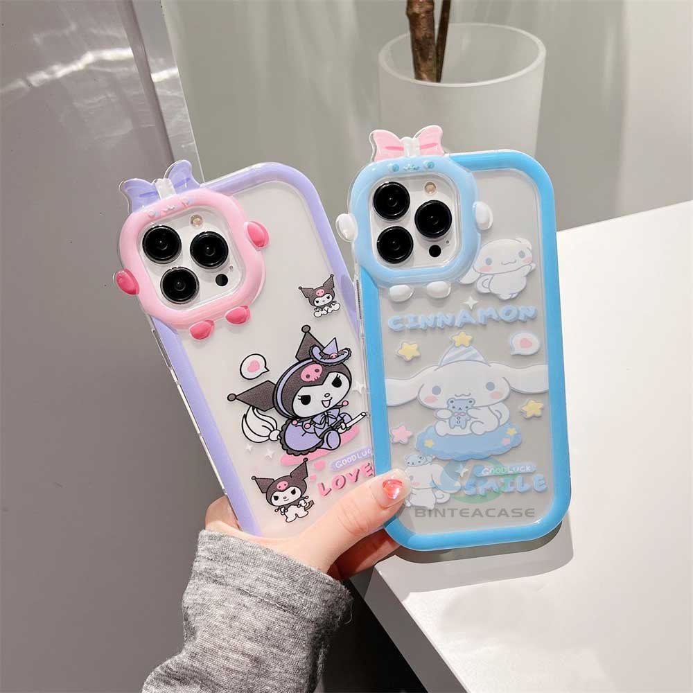 Casing IPhone 14 Pro Max 13 Pro Max 11 12 Xr XS 6 6S 7 8 Plus Motif Cinnamoroll Dan Kuromi