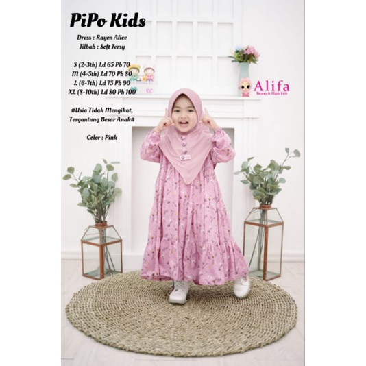 Gamis Pipo Kids Ory by Alifa