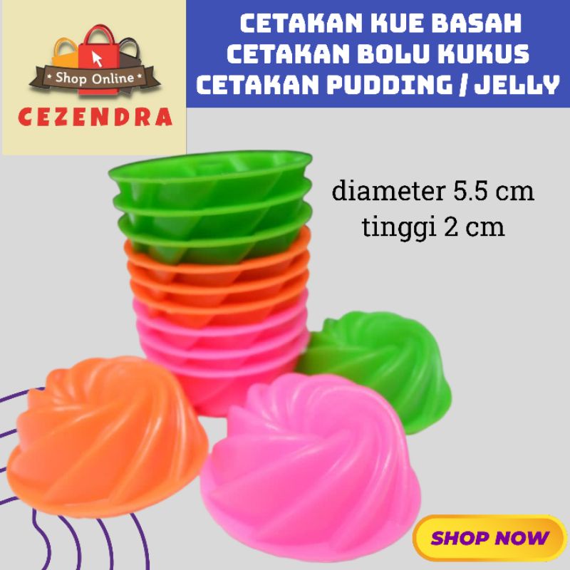 cetakan kue jadul bolu kukus jelly puding twister mini