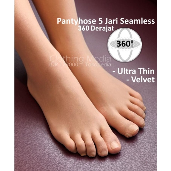 [ TERMURAH ] Pantyhose 5 Jari Tipis Seamless 360 Velvet Ultra Thin Lima Stocking