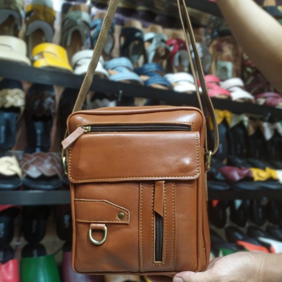 Tas Selempang Pria Kulit Asli Garut Tas Kerja Pria Elegan Buatan Garut