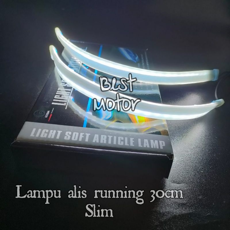 Lampu Alis LED Tempel 30cm Sein Running Waterproof Lampu Mobil / Motor