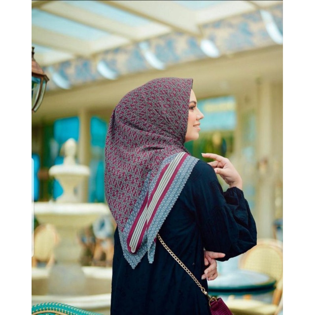 HEAVEN LIGHTS KAIA SCARF  JILBAB VOAL MOTIF ADREA  (SIAP KIRIM)