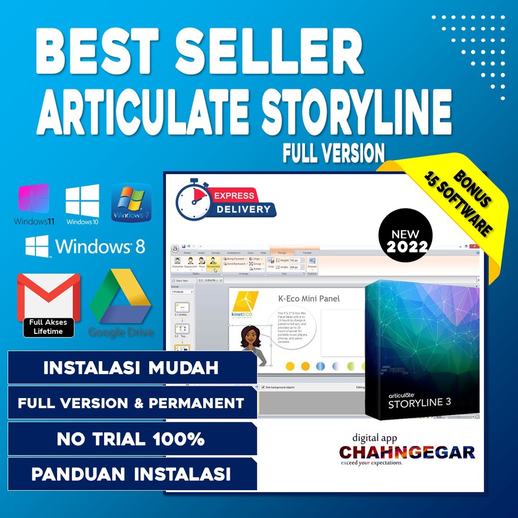 Articulate Storyline 3.20 Profesional (2023) Full version lifetime Software untuk membuat sebuah Presentasi lebih menarik