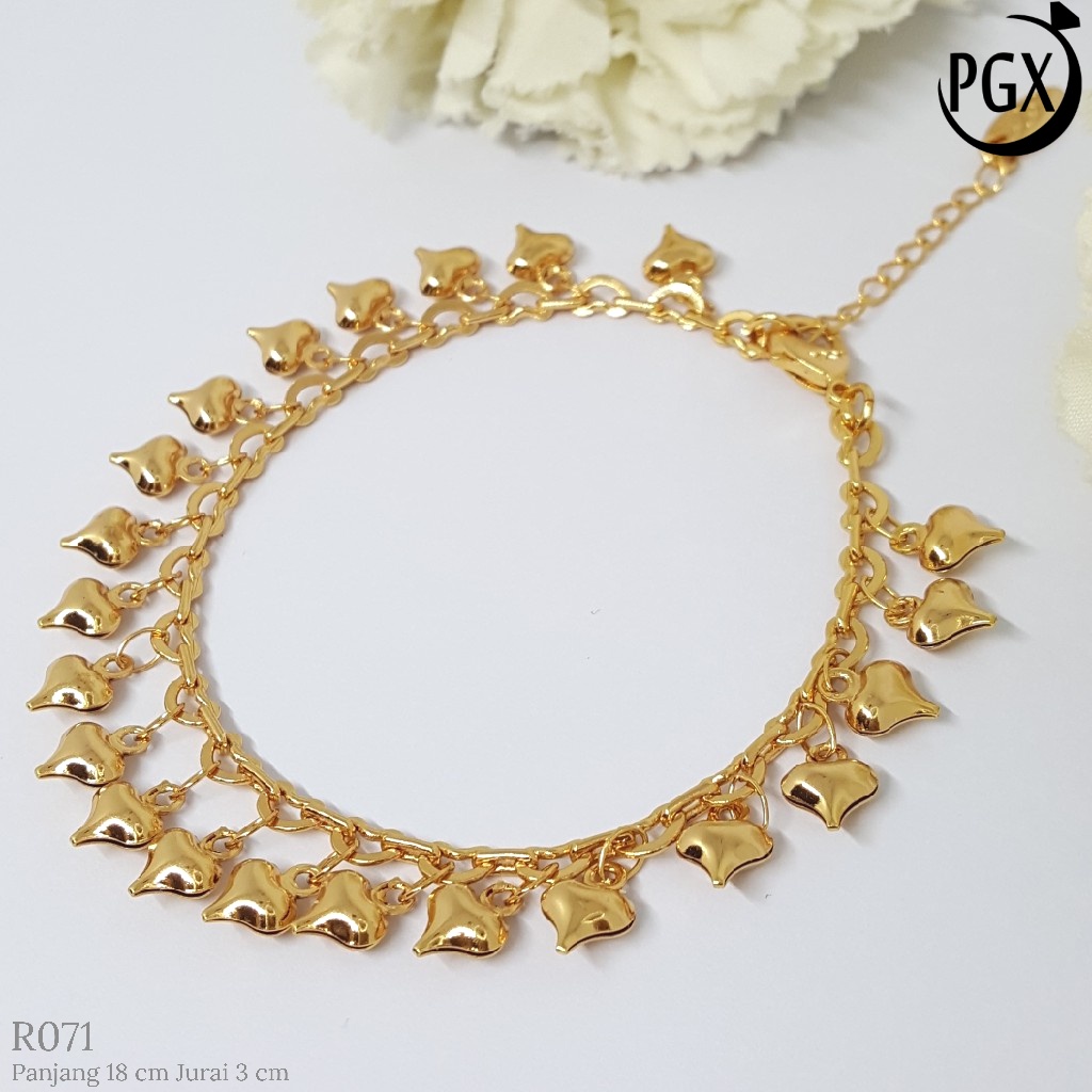 PGX Gelang Tangan Xuping Wanita Perhiasan Lapis Emas Aksesoris Fashion Premium - R071