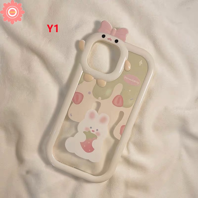 Casing Lensa Little Monster 3D Redmi Note11 11S 10s 10s 10 11 Pro Max8 9 10 Redmi A1 A1+ 9 10 9T 10C 10A 9A 9C NF PO CO M3 X3 MI 11Lite Kartun Beruang Rabbit Glossy Anti Pecah Sarung Cover Sarung