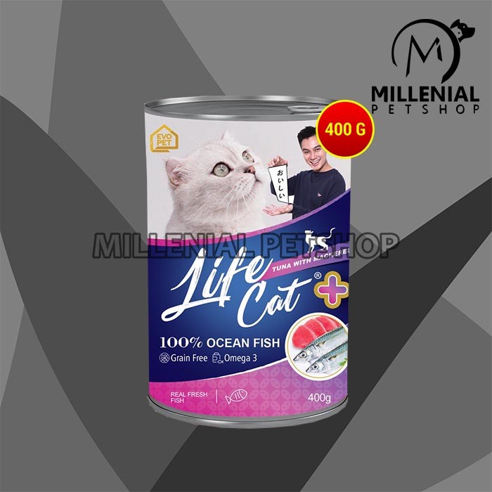 Makanan Basah Kucing Life cat Plus Wet Food Kaleng 400gr