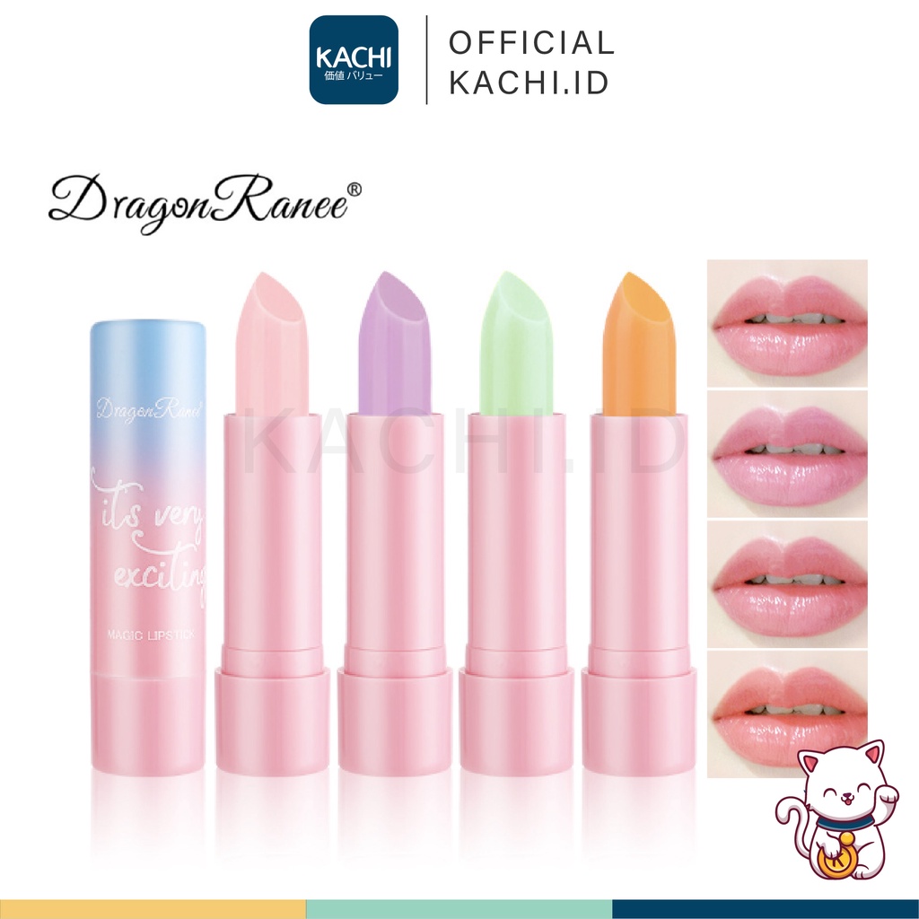 KACHI - DRAGON RANEE Thermotropic Lipstick Lipstik Jeli Pelembap Lipbalm Magic Lipstick 4 Warna DR010