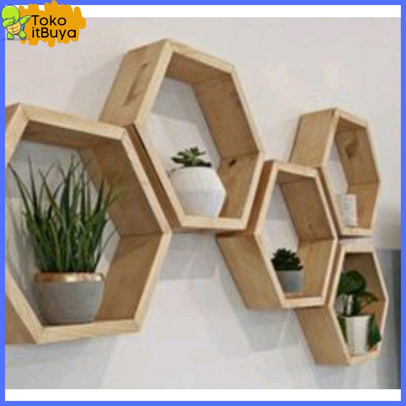 rak hexagonal /rak dinding /rak minimalis /rak serbaguna
