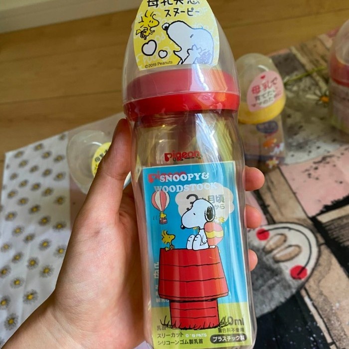 Dot Pigeon Disney 160 Ml 240Ml Botol Susu Ppsu Wide Neck Snoopy Gratis Sik