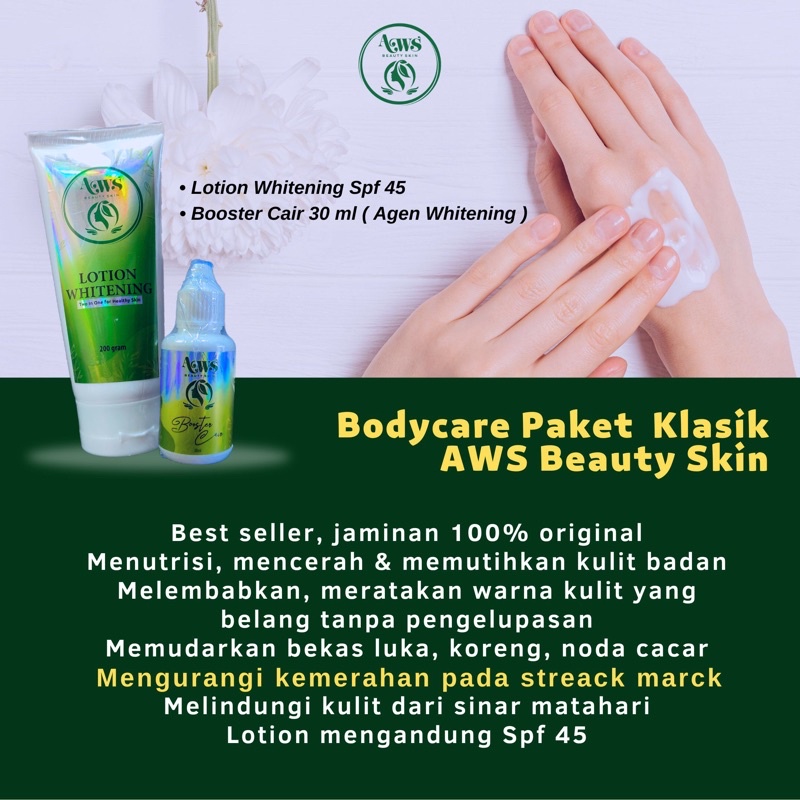 ✨FREE GIFT✨ Paket Klasik by AWS BEAUTY SKIN (Body lotion+Booster Cair) Tukarkan 12 botol bodylotion 