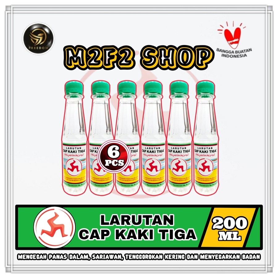 

Larutan Penyegar Cap Kaki Tiga Botol Original - 200 ml (Kemasan Pack)