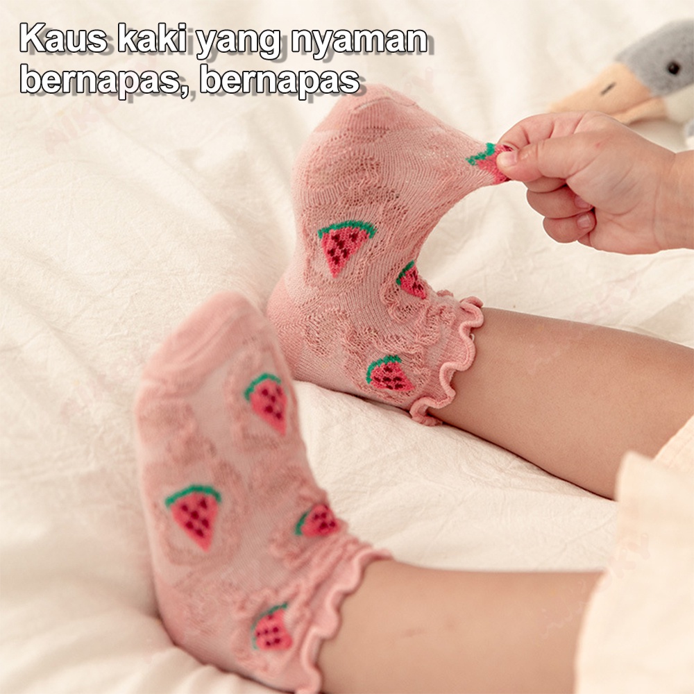 Aikoky Kaos kaki bayi anti slip/Kaus kaki bayi perempuan/Baby Socks Dengan Model Buah