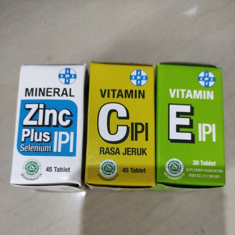 Jual IPI vitamin C 45 tablet 90 tablet vitamin E zinc Shopee Indonesia