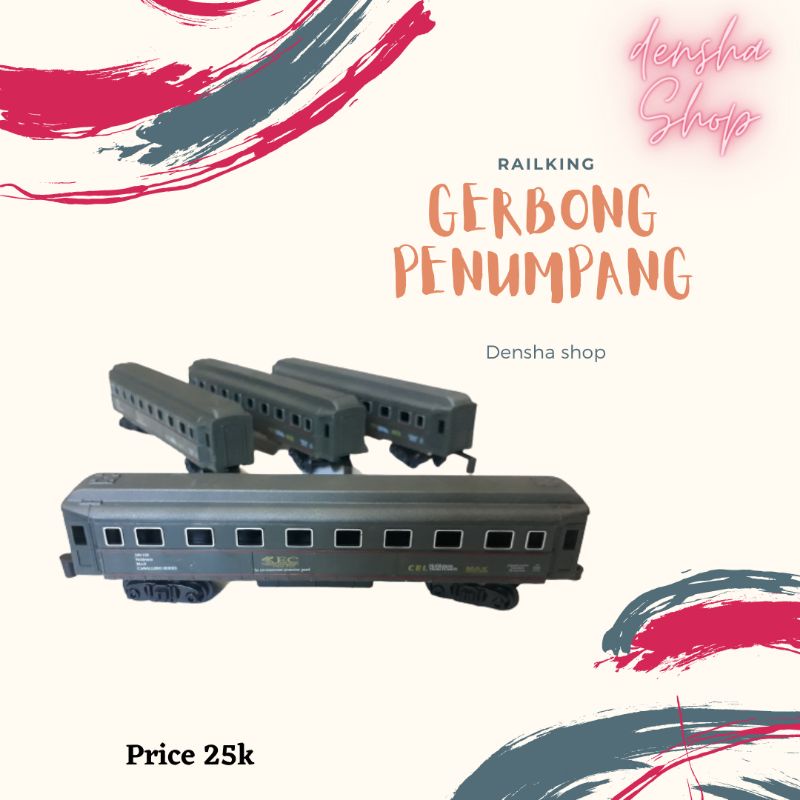 Gerbong Penumpang Railking warna HIJAU