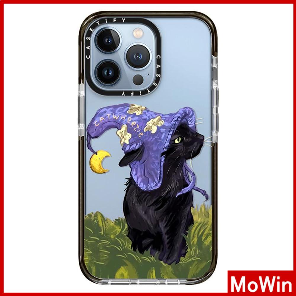 For iPhone 14 Pro Max iPhone Case Thickened TPU Soft Case Clear Case Shockproof Purple Ghost Cat Compatible For iPhone 13 Pro Max 12 Pro Max 11 Pro Max 7Plus 6sPlus XR XS MAX