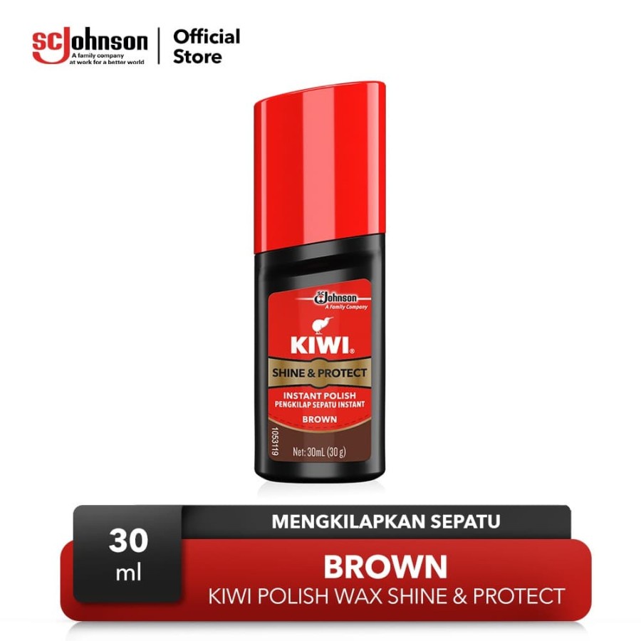 KIWI SHINE &amp; PROTECT INSTANT POLISH 30ml - Semir Sepatu Cair Instan Mudah