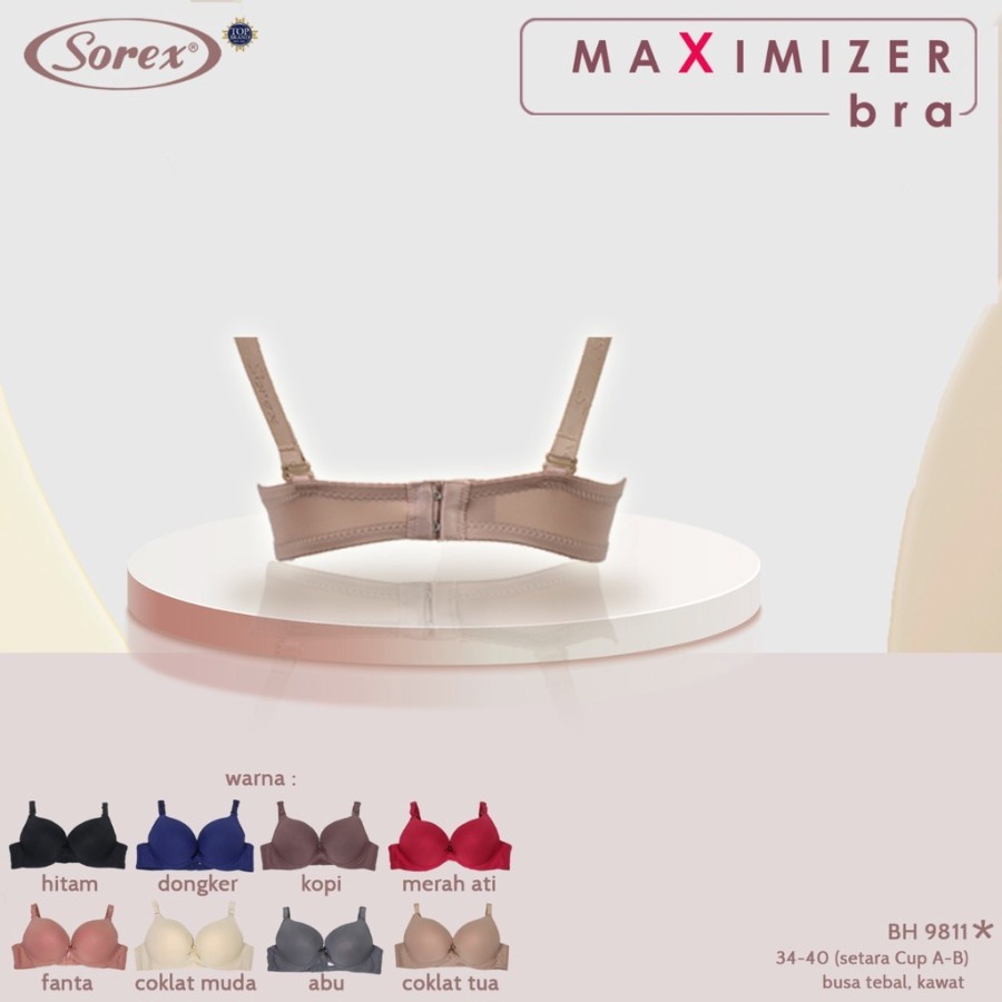 Bh Sorex 9811 Push Up | Bra Busa Tebal Pakai Kawat Kait 2