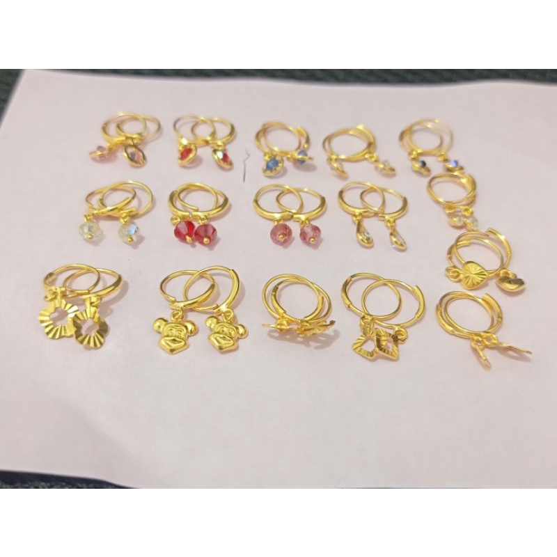 ANTING ANAK PERAK 925 LAPIS MAS 24K ASLI
