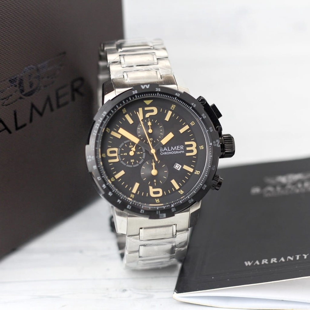 BISA COD! Jam Tangan Pria Cowok BALMER 7964 FREE BOX DAN GARANSI Tanggal Aktif Chrono Aktif Fashion Import Murah Mewah BONUS BATERAI CADANGAN!