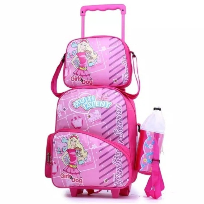 Tas Koper Tas Sekolah Anak Perempuan//Tas Troly/Koper Roda Anak Original