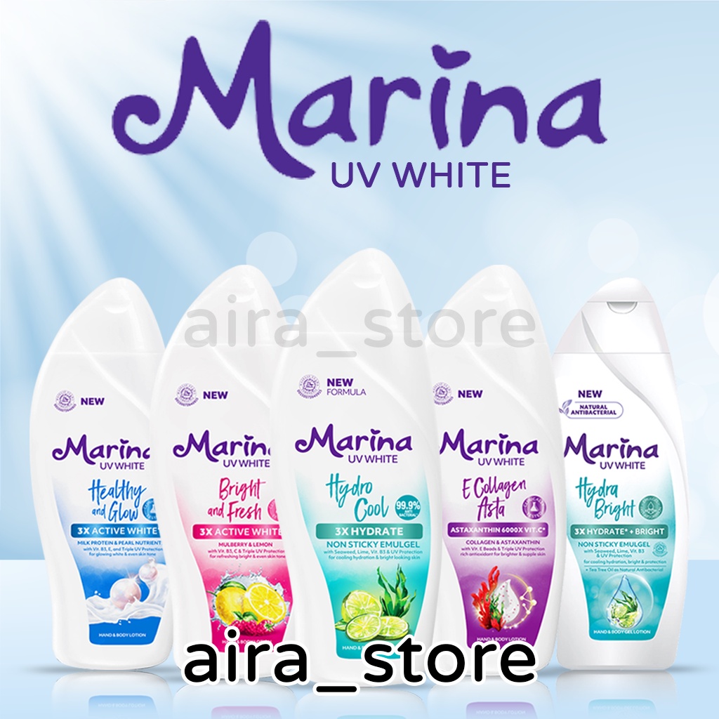 Marina UV White Hand and Body Lotion - 460ml