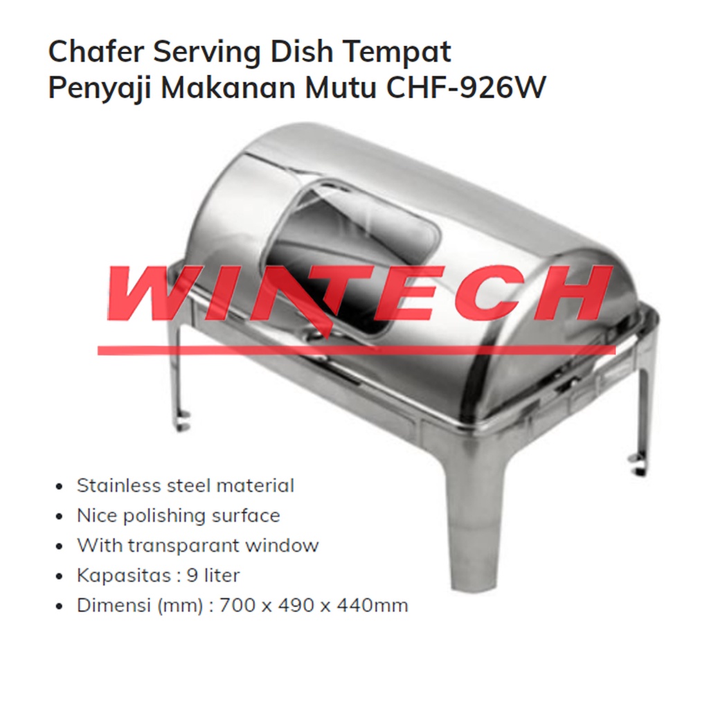 MUTU CHF-926W BUFFET HOTEL PENGHANGAT MAKANAN STAINLESS WINDOW KACA